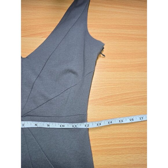 Banana Republic Womens Dress 2 Gray Flattering Sexy Classic Deep V-Neck Stretch - Picture 9 of 14